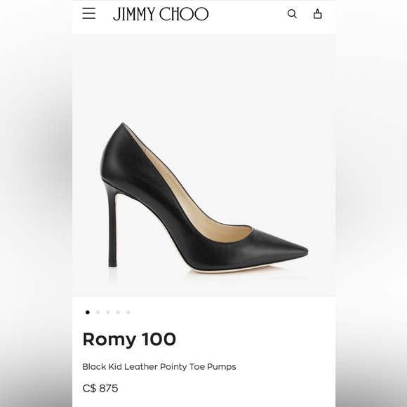 Black Jimmy Choo Romy 100 Pumps - Picture 1 of 9